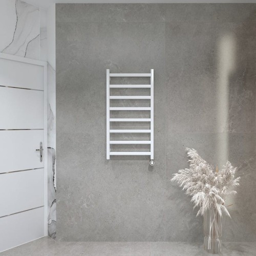 Grzejnik łazienkowy elektryczny Lungo White 960 z grzałką White Lavita