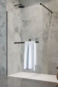Kabina walk-in Radaway Modo New Black II z wieszakiem 155x200