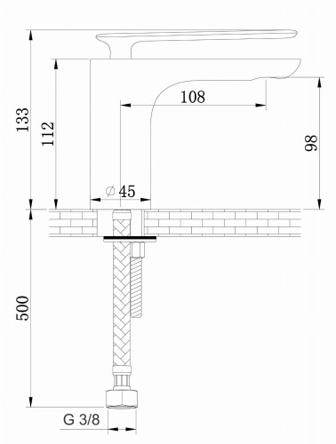 Bateria umywalkowa Experience Gold KOHLMAN złoto błyszczące