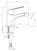 Bateria bidetowa stojąca chrom Jasmin Deante