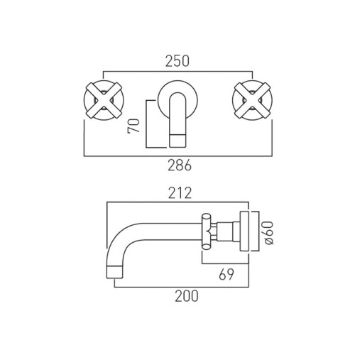 Bateria VADO ELEMENTS umywalkowa podtynkowa czarna szczotkowana