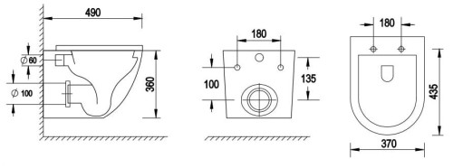 Miska wisząca WC Emporia Nox 1.0 biała + deska wolnoopadająca slim