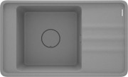 Zlewozmywak granitowy 1-komorowy szary metalik Momi Deante