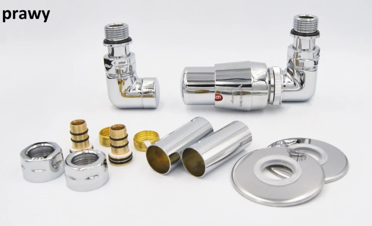 Zestaw zaworów termostatyczny Vision chrom Radeco lewy / prawy