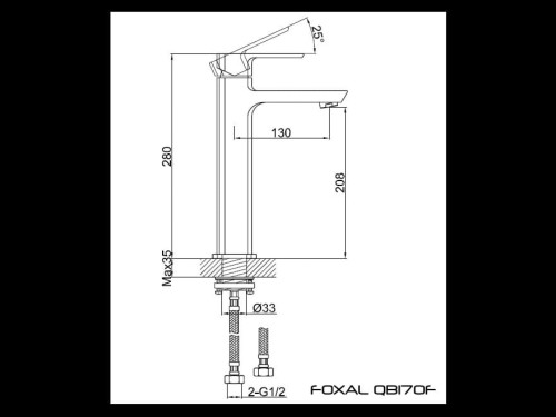 Bateria umywalkowa KOHLMAN Foxal QB170F
