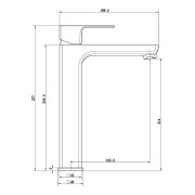 Bateria umywalkowa wysoka Aquila Matt Black Lavita