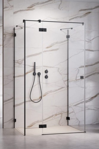 Kabina prysznicowa Essenza Pro Black KDJ+S Radaway lewa czarna