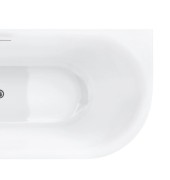 Wanna narożna intero v230slch 140 cm montaż lewostronny przelew szczelinowy korek klik klak chrom