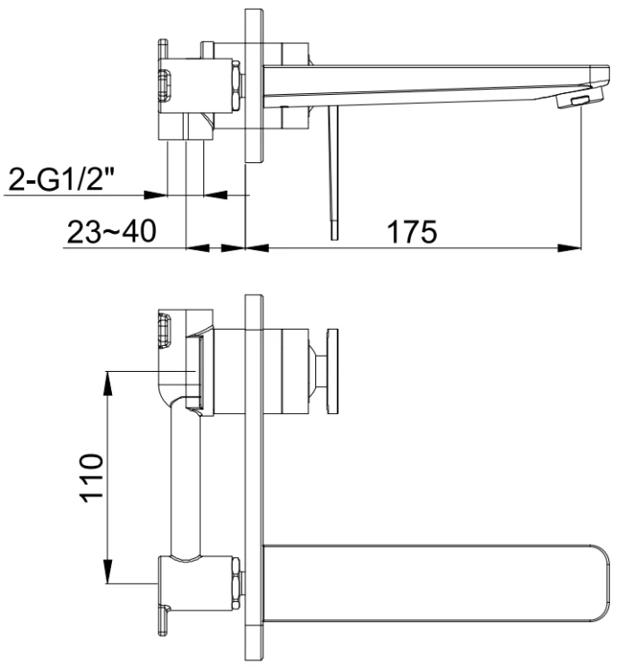 Bateria umywalkowa podtynkowa Wexpo KOHLMAN QW185W