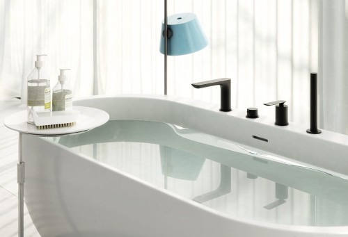 Bateria wannowa 4-otworowa Experience Black KOHLMAN QB244EB