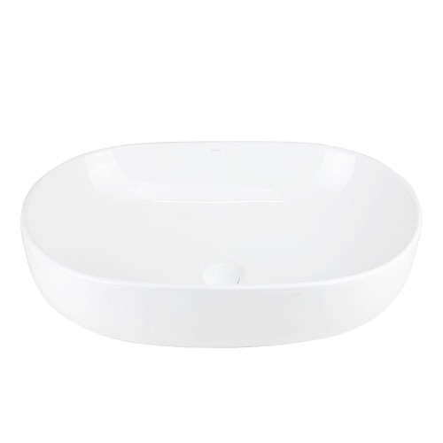 Umywalka nablatowa olvena uc5566wh 600x400x150mm owalna biały korek