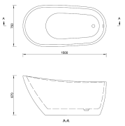 Wanna wolnostojąca EMPORIA MEGA-N New 150x75x67
