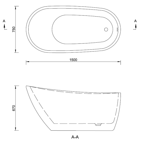 Wanna wolnostojąca EMPORIA MEGA-N New 150x75x67