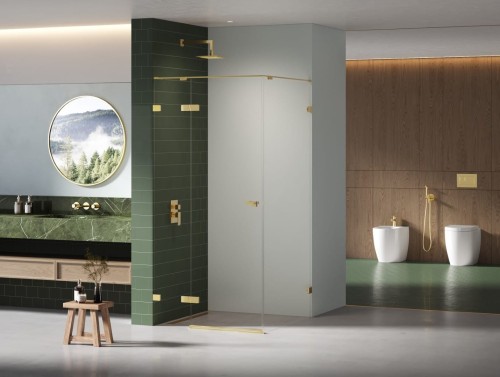 Kabina prysznicowa New Trendy Eventa Gold Shine lewa