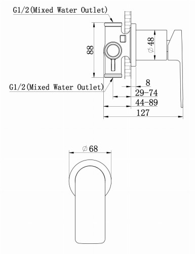 Bateria prysznicowa podtynkowa KOHLMAN Proxima QW220P