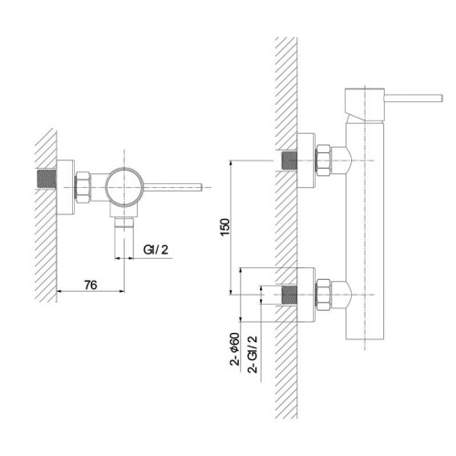 Bateria prysznicowa Orion Chrome Lavita