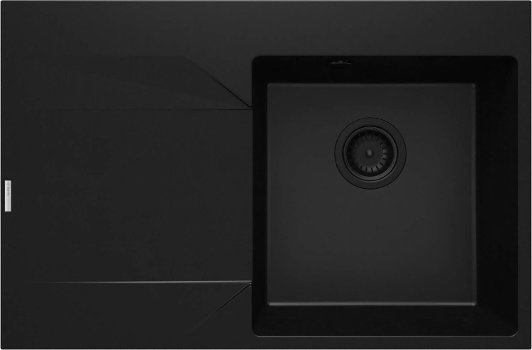 Zlewozmywak granitowy 1-komorowy z ociekaczem lewy nero Evora Deante