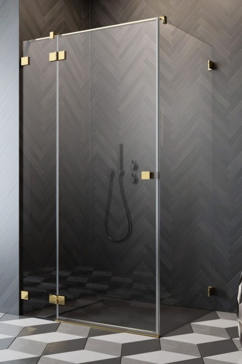 Kabina Radaway Essenza Pro Gold KDJ 120x120x200 lewa przejrzysta