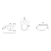 Miska wisząca Sofi Slim Black Night Lavita