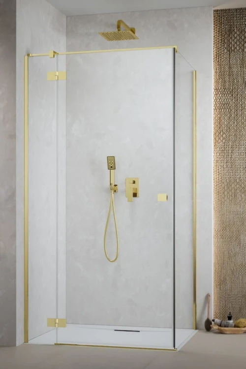 Kabina prysznicowa Radaway Essenza 8 Gold KDJ lewa przejrzysta