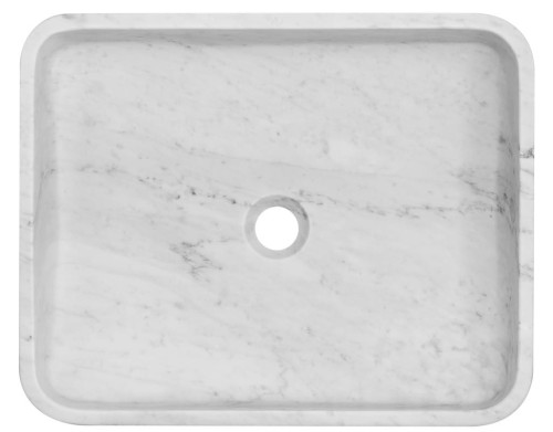 Umywalka kamienna nablatowa Galeras AD naturalnie biały marmur