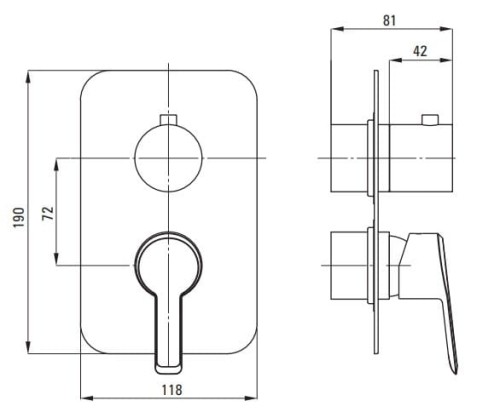 Element zewnętrzny do BOXa mieszaczowego złoto szczotkowane Arnika Deante