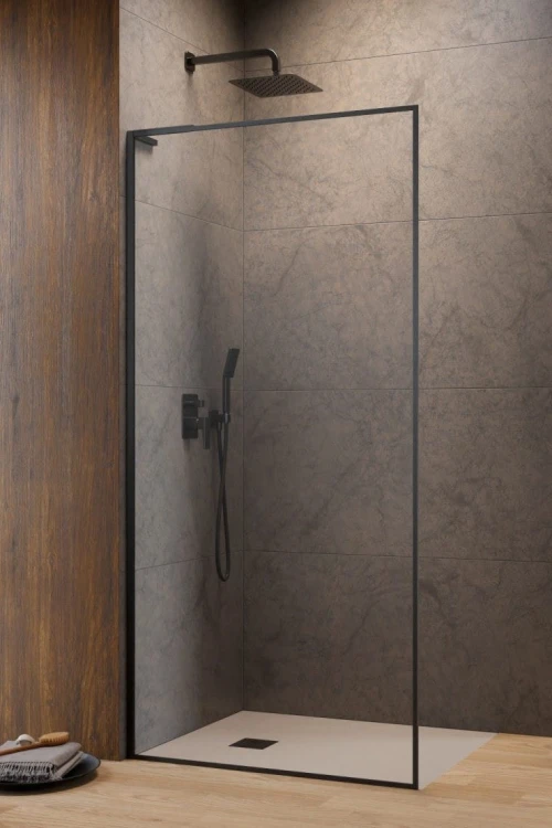 Kabina prysznicowa walk-in Radaway Modo F SL Brushed GunMetal II lewa