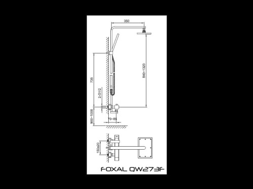 Zestaw prysznicowy z termostatem KOHLMAN Foxal QW273F