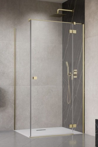 Kabina prysznicowa Radaway Essenza 8 Brushed Gold KDJ prawa