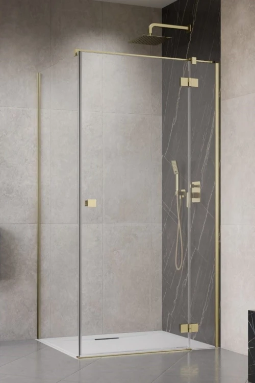 Kabina prysznicowa Radaway Essenza 8 Brushed Gold KDJ prawa