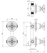 Zestaw prysznicowy podtynkowy Temisto chrom Deante
