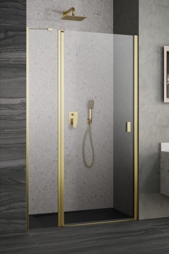 Drzwi prysznicowe Radaway Nes Brushed Gold DWJ II lewe