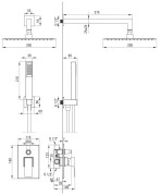 Zestaw prysznicowy podtynkowy Anemon Deante NAC09AP