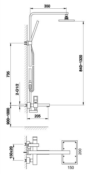 Bateria wannowa KOHLMAN Nexen QW277U