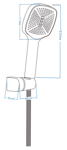 Zestaw prysznicowy punktowy chrom Maro Deante