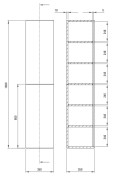 Słupek łazienkowy 35x160x35 kaszmir Prizma Deante