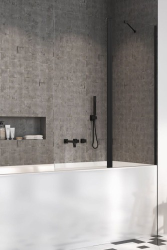 Parawan nawannowy Radaway Nes 8 Black PND II prawy