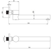 Wylewka wannowa okrągła Cascada Deante chrom
