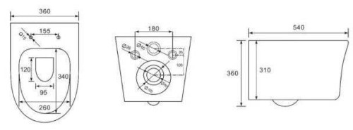 Miska wisząca WC Emporia Nox 2.0 SuperFlush biała + deska slim