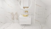 Umywalka nablatowa Merida Gold/White Lavita