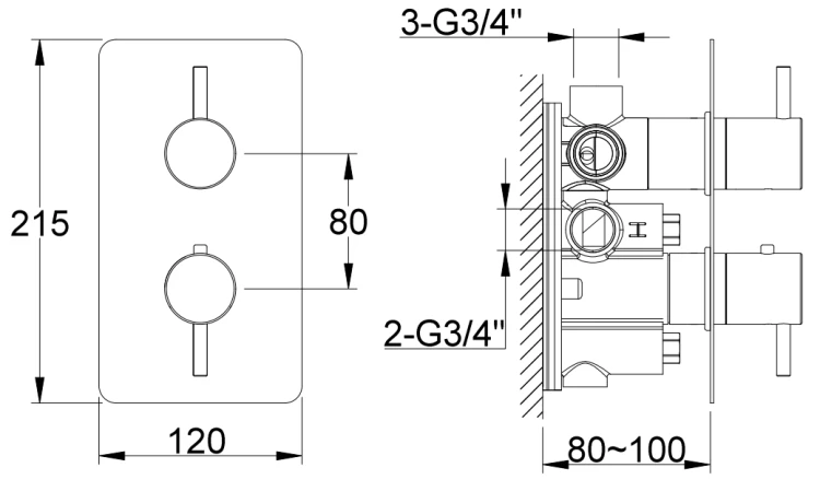 Bateria wannowa termostatyczna złota Axel Gold KOHLMAN QW433AGD