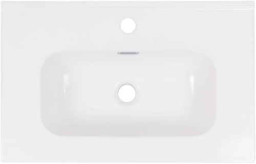 Umywalka ceramiczna wpuszczana z miejscem na baterię - 60 cm
