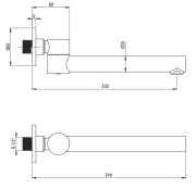 Wylewka wannowa składana okrągła Cascada Deante stal szczotkowana