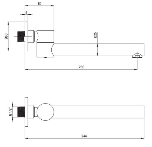 Wylewka wannowa składana okrągła Cascada Deante stal szczotkowana