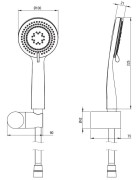 Zestaw prysznicowy punktowy szczotkowany złoty Arnika Deante