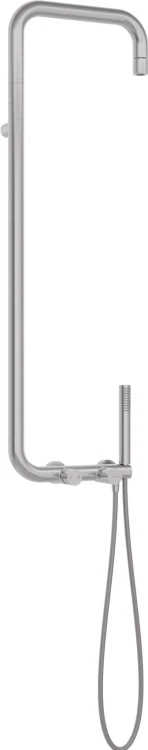 Deszczownica z baterią prysznicową stal szczotkowana Silia Hexa Deante