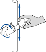 Uchwyt słuchawki prysznicowej na drążek (FI 22, 23, 24, 25 MM) Easy On Deante