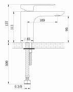 Bateria umywalkowa stojąca KOHLMAN Proxima QB100P