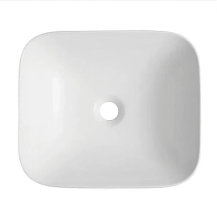 Umywalka wpuszczana w blat intero 430x380x140 mm z korkiem złotym