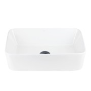 Umywalka nablatowa ango uc5627bl prostokątna 480x295x135 mm czarny korek